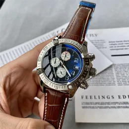 Deri Çelik Yüzük Rologio Luxurys Watch Master Luminous 45mm Erkekler Saat 8800 Kuvars James 007 VK Zaman Kodu Saat Saati Saat