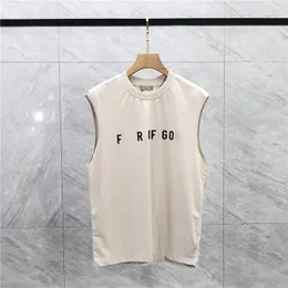 Moda masculina Brand Brand Summer Men Casual Novo Puro Cotton Clothing Street Hip Ho Camisole Letters Roupeding Camista Mangas curtas