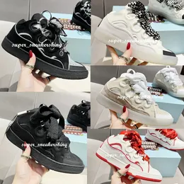 Curb Casual Shoes Designer womens Extraordinary Sneaker Paris Lavin Leather sneakers men platform shoe White Black Almond Fuchsia luxury mens Trainers