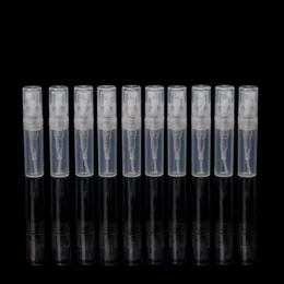 2ml/2G Empty Clear Plastic Mini Perfume Bottle Mist Spray Sample Pen Contaier Small Perfumes Atomizer Sprayer Vial Containers Henxj