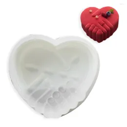 Moldes de cozimento Heart Love Silicone Mold Hand Mousse Cake