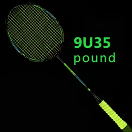 Ultralätt jord 2G 9U kolfiber badminton racket med offensiva och defensiva funktioner 231120