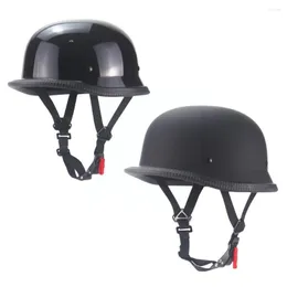 Motorcykelhjälmar 1x M/L/XL Vintage Cruiser Helmet Half Face German Black Dot Bright Car-Styling M1J2