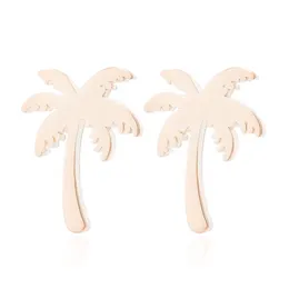 Ny Bohemian Coconut Tree Ornament Set Leaf Stud örhängen halsbands tredelade uppsättning