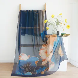 Scarves Silk Chiffon Super Long Scarf 180 106 Beach Air Conditioner Large Size Shawl