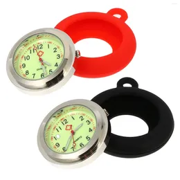 Relógios de bolso 2 Pcs Relógio de Mesa Acessório DIY Dial Enfermeiros Cuidados Quartzo Suprimentos Vintage Enfermagem