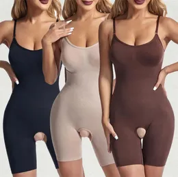 Mulheres Shapers Mulheres Shapewear Barriga Controle Shaper Wear Elastic Spandex Compressão Corpo Ternos Open Crotch Bodysuit