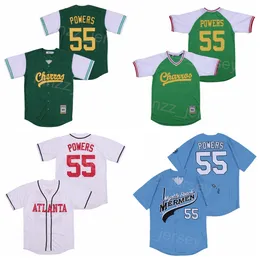 Baseball Moive Eastbound Jersey i Down Kenny Powers Chawas Hiphop All Schoded Cooperstown Vintage College For Sport Fan Retro Team Green Blue White