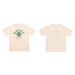 Roupas de moda de grife camisetas camisetas design de gerente impressão de alta rua solto oversize casal tendência marca Rhude camiseta de manga curta tops algodão streetwear