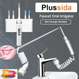 Övrigt oral hygienkran Oral irrigator Portable Teeth Cleaner Dental Water Flosser Tryck Justerbart vattenplock Jet -tandtråd Inget laddning Behov 231120