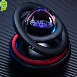 Double Ring Suspension Solar Car Perfume Solar Galaxy Rotating Ornaments Car Decoration Magnetic Levitation Car Air Freshener