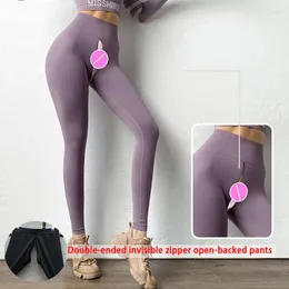 Women's Leggings Yoga Pants Outer Wear Hip-lifting Women's Invisible Open-crotch Stovepipe Pressure Fitness Clothes