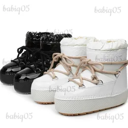Buty xpay oryginalne skórzane wodoodporne platforma śnieżne buty do zimowych pluszowe botki kostki bez poślizgu bawełniane butmy rozmiar 34-41 T231121