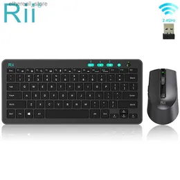 Teclados Rii RKM709 2.4G Wireless RU / US Teclado Mouse Combo Multimedia Office Keyboard para PC Laptop Desktop Q231121