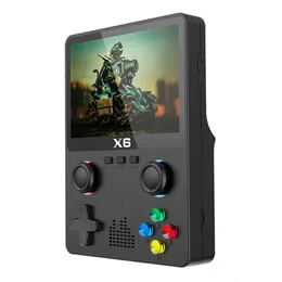 Portable Game Players X6 dual joystick portable handheld game console 35inch IPS retro with builtin 10000 11 emulator video games 231120