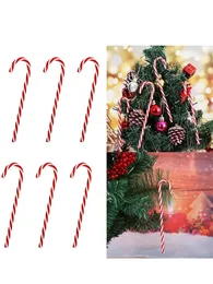 Juldekorationer 6 bitar av rotting godis 15 28 cm plast återanvändbar för bröllop bokhandlar semester träd dekorationer hängen 231121