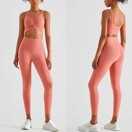 Set attivi 2023 Set da yoga sportivo sexy Set da due pezzi di abbigliamento sportivo da donna Completo da corsa Fintess Abbigliamento da allenamento per donna accademica