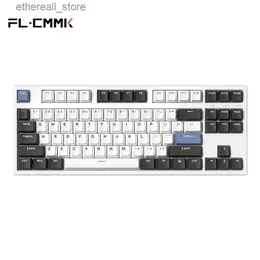 Keyboards FLESPORTS GP87 Three-Mode Mechanical Keyboard 87 Keys RGB Hot-Swappable 2.4G Wireless Bluetooth Wired Win/Mac/iPad Q231121