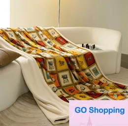Фланелевое одеяло из европейского хлопка с принтом, офисное одеяло для диванов, одеяло для сна, одеяло с кондиционером, теплые одеяла для комнаты