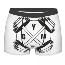 Underpants Powerhouse Gym Boxer Shorts Men 3D Printed Male Stretch Bodybuilding Fitness Underwear Panties Briefs