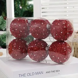 Juldekorationer 6 utsökta bollar kreativ design Holiday Party Plats Decoration Tree Pendant Gift Wedding 231121