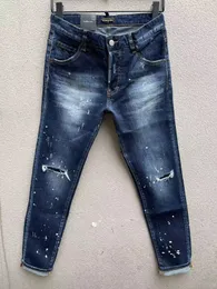 DSQ PHANTOM TURTLE Herren Jeans Herren Italienische Designer Jeans Skinny Ripped Cool Guy Causal Hole Denim Fashion Brand Fit Jeans Herren Washed Pants 65201