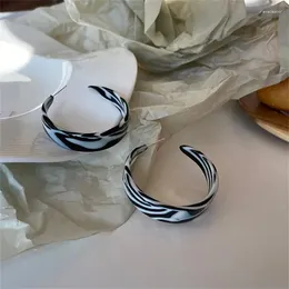 Hoop Earrings Wide Range Of Use Vintage Brindle Jewelry And Accessories Striped Large Simple Delicate High Sense Earring