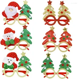 Montature per occhiali da sole Decorazioni natalizie Albero di Babbo Natale Occhiali da alce Oggetti di scena per feste Divertenti