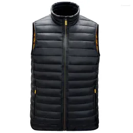 Men's Vests Winter Casual Cotton Vest Large Standing Collar Sleeveless Suit Sweetheart Simple European And American Wear