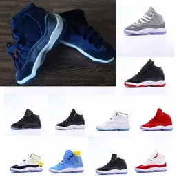 Barn baby Big Kid Basketball Shoes 11 11s Xi Cherry Bred Cool Grey Concord UNC Win Like For Toddler Boys Girls Youth Sneaker Shoes 72-10 Storlek 11C- 4.5Y 5Y 7Y