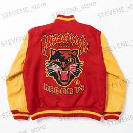 Giacche da uomo Down Parkas Jackes Y2K Women Hip Hop Records Werewolf Letterman Recamiti Nuovo Harajuku Gothic Baseball Uniform Coat T231121