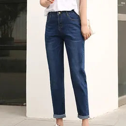 Jeans femininos L-8XL tamanho grande mulheres cintura alta baggy mulher solta denim harem calças mãe primavera roupas