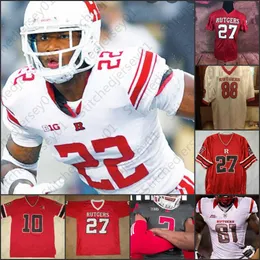 Ray Rice Especial Rutgers Scarlet Knights Camisa de futebol em branco Camisa de futebol Faculdade Isaih Pacheco Bo Melton Max Melton Artur Sitkowski