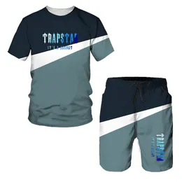 Mens Tracksits Summer Tshirt Casual Set Co Markalı Kısa Sleeveshorts Büyük Boy 3D Baskı Twopiece 230420