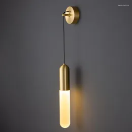 Lampa ścienna czytanie szklanego roża sconce mediven lampen nowoczesne światło LED do sypialni