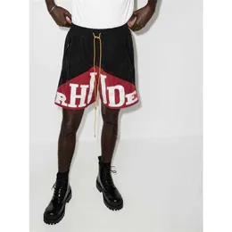 Designer Clothing Short Casual Rhude Summer High Street Letter Print Drawstring Hip Hop Casual Pants Beach Couple 5 4 Shorts Trend Couples Joggers Sportswear