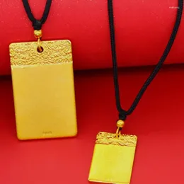 Anhänger Halsketten Hartgold Halskette Egal Marke Männer Und Frauen Paare Lanyard Simulation Gelb Überzogenes Geflochtenes Seil
