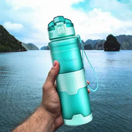 Mugs ZORRI Sport Water Bottle BPA Free Portable Gym Antifall Leakproof Drinkware Outdoor Travel Camping Hiking Tritan Drink Bottle Z0420