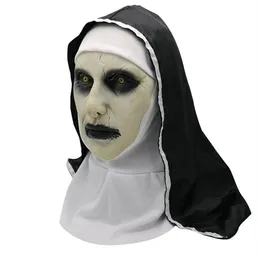 عيد الهالوين The Nun Horror Mask Cosplay Valak Scary LaTex Masks Full Face Helment Demon Halloween Party Props 2018 New252U