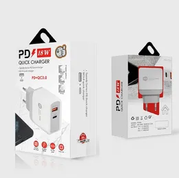 타입 C 충전기 18W 미국 AC Quick PD QC3.0 Wall Chargers Adapter for iPhone 14 Plus 13 Mini 12 Pro Max Samsung Tablet PC 패키지