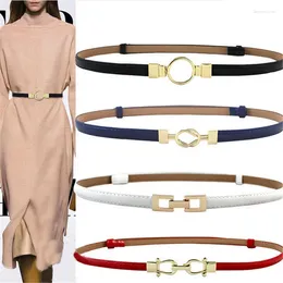 Belts Slim Bow Women High Quality Children's 2024 Fashion Brand Casual Womens Dress Leather Belt Cinturon Cuero