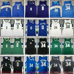 2023-24 Ny säsongsbasket 0 Damian Lillard Jersey Stitched 34 Giannis Antetokounmpo Jerseys andningsbara sporttröjor