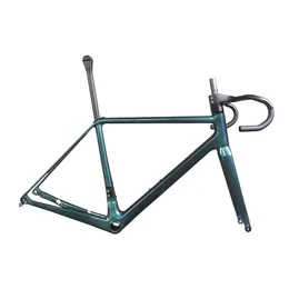 Cavo completamente nascosto in fibra di carbonio T1000 freno a disco telaio bici da strada FM639 Chameleon 1001 vernice personalizzata arrampicata bicicletta