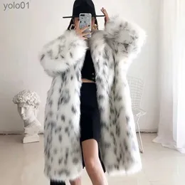 Women's Fur Faux Fur Faux Fur Plus Size Coat Mid Length Long Sle Jacket Casual Loose Cardigan Fur Coat Women White Fleece High Quality CoatL231120