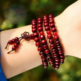 Bangle Buddhist Sandalwood Armband Tibetan Halsband 108 Mala Meditation Bönpärlor