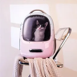 Cat Carriers Travel Bag Girls Zipper Portable Outdoor Shoulders Breathable Transport Aesthetic Suitcase Kedi Malzemeleri Pet