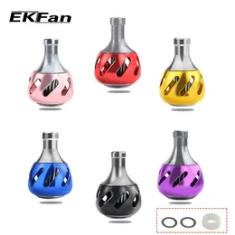 Fly Fishing Reels2 EKFan 30 35 40MM Aluminum Alloy Reel Handle Knobs for 1000 5000 Bastcasting Spinning Reels Tackle Accessory 231120