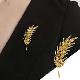 Acessórios de broches de pinos acessórios dourados wheatear brooch atmosfera jóias jóias suéter citrino para mulheres suéter de natal z0421