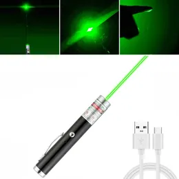 USB ładowanie zielonego laserowego wskaźnika potężne Super Power Laser Pen 711 Red Dot 532nm Ciągły sprzęt do polowania na linię laserową