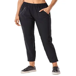 Yoga Kadınlar Hafif Joggers Zipper Cepleri ile Atletik Yürüyüş Pantolon Lounge Track Pants Pantolon Drawstring Ayak Bileği